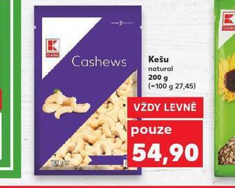 Kaufland Kešu natural nabídka