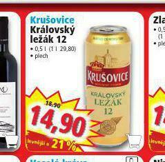 Norma Pivo krušovice královský ležák 12 nabídka