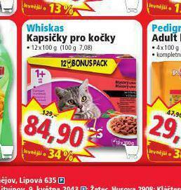 Norma Whiskas kapsičky pro kočky nabídka