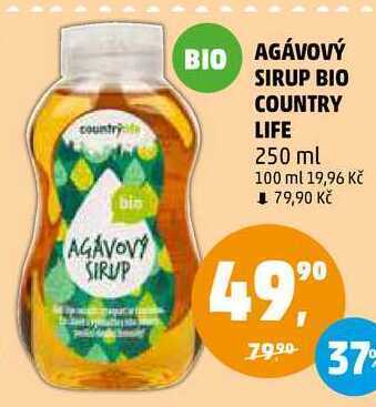 Penny Market Agávový sirup bio country life, 250 ml nabídka