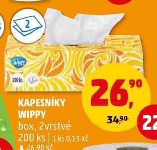 Penny Market Kapesníky wippy, 200 ks nabídka