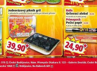 Norma Jednorázový piknik gril nabídka