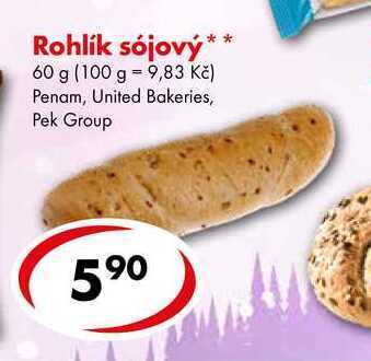 CBA Rohlík sójový 60 g nabídka