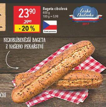 Globus Bageta cibulová nabídka