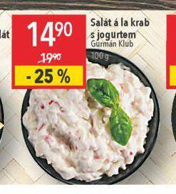 Globus Salát á la krab s jogurtem nabídka