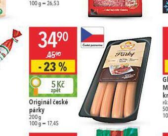 Globus Originál české párky nabídka