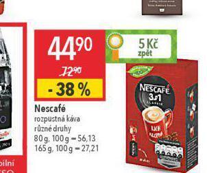 Globus Káva nescafé nabídka