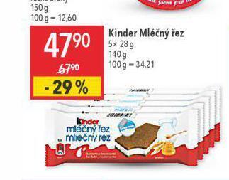 Globus Kinder mléčný řez nabídka