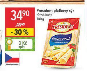 Globus Président sýr nabídka
