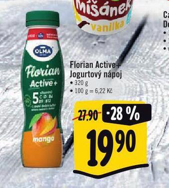 Albert Florian active+ jogurtový nápoj nabídka