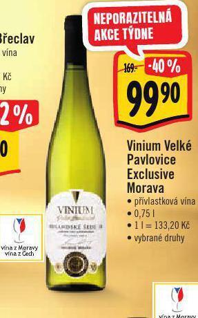 Albert Vinium velké pavlovice exclusive morava nabídka