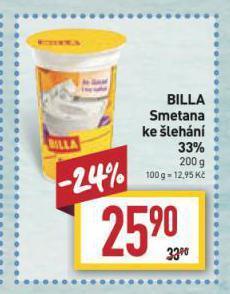 Billa Smetana ke šlehání nabídka