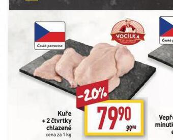 Billa Kuře + 2 čtvrtky nabídka