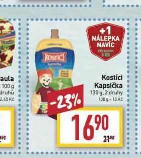 Billa Kostíci kapsička nabídka