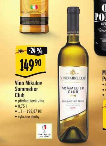 Albert Víno mikulov sommelier club nabídka