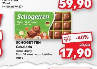 Kaufland Schogetten čokoláda nabídka