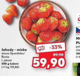 Kaufland Jahody - miska nabídka