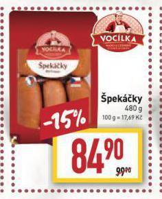 Billa Špekáčky nabídka