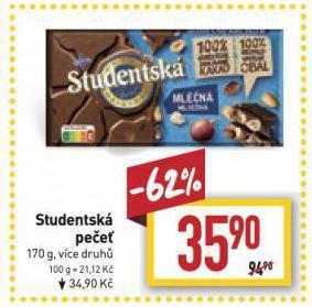 Billa Studentská pečeť nabídka