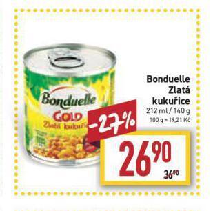 Billa Bonduelle zlatá kukuřice nabídka