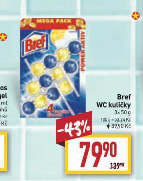 Billa Bref wc kuličky nabídka