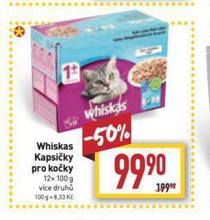 Billa Whiskas kapsičky pro kočky nabídka