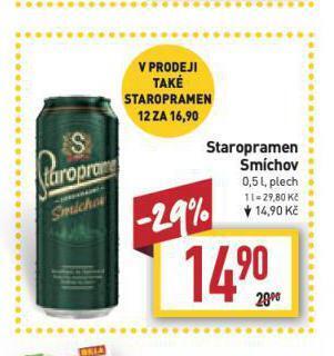 Billa Pivo staropramen nabídka