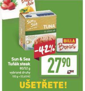 Billa Sun & sea tuňák nabídka