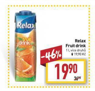 Billa Relax fruit drink nabídka
