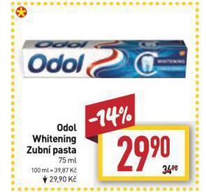 Billa Odol zubní pasta nabídka
