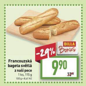 Billa Francouzská bageta nabídka