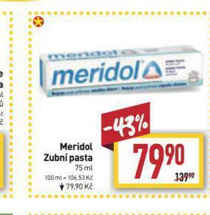 Billa Meridol zubní pasta nabídka