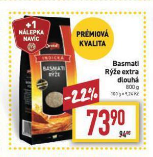Billa Basmati rýže nabídka