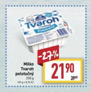 Billa Milko tvaroh nabídka