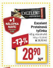 Billa Excelent proteinová tyčinka nabídka