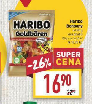 Billa Haribo bonbony nabídka
