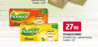 Terno Pickwick ranní čaj nabídka