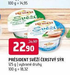 Terno Président svěží čerstvý sýr nabídka