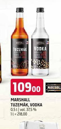 Terno Marshall tuzemák, vodka nabídka