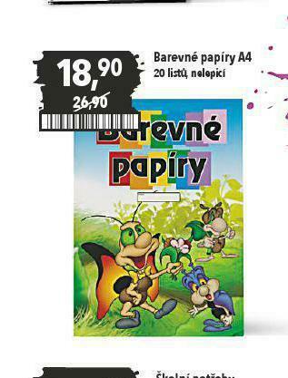 Globus Barevné papíry a4 nabídka