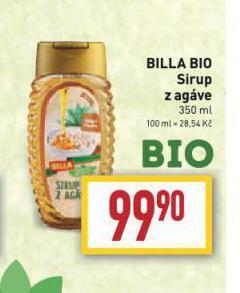 Billa Billa bio sirup z agáve nabídka