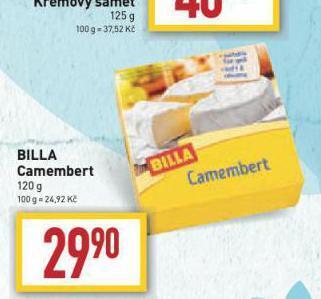 Billa Billa camembert nabídka