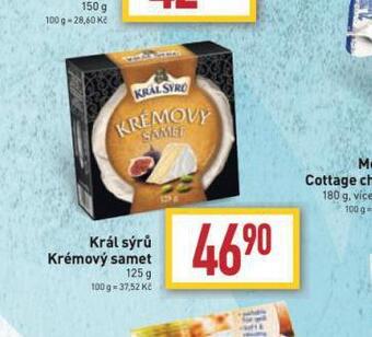 Billa Král sýrů krémový samet nabídka
