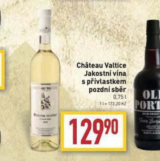 Billa Chateau valtice jakostní vína s přívlastkem nabídka