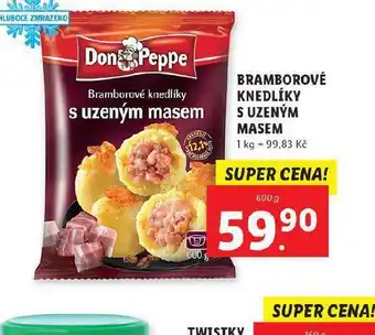 Lidl Don peppe bramborové knedlíky s uzeným masem nabídka