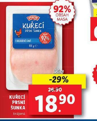 Lidl Kuřecí prsní šunka nabídka