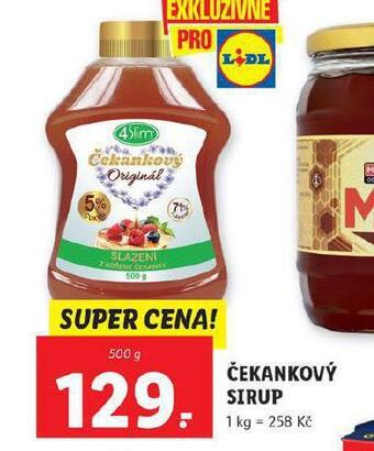 Lidl Čekankový sirup nabídka