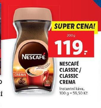 Lidl Nescafé classic, crema nabídka