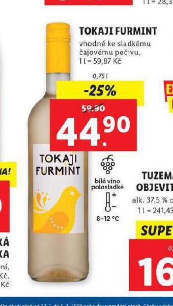 Lidl Tokaji furmint nabídka
