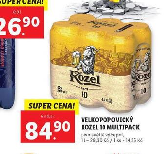 Lidl Pivo velkopopovický kozel 10 nabídka